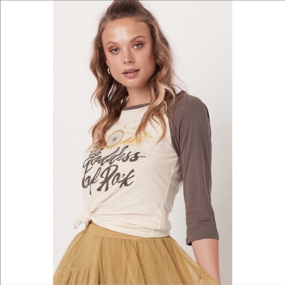 Bohemian Vintage The Goddess Of Rock Raglan Tee - Picture 3 of 11
